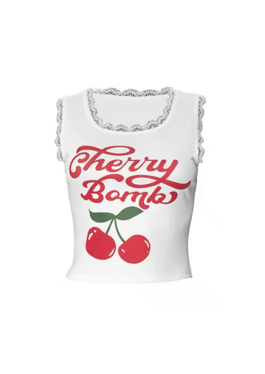 Cherry bomb crop top