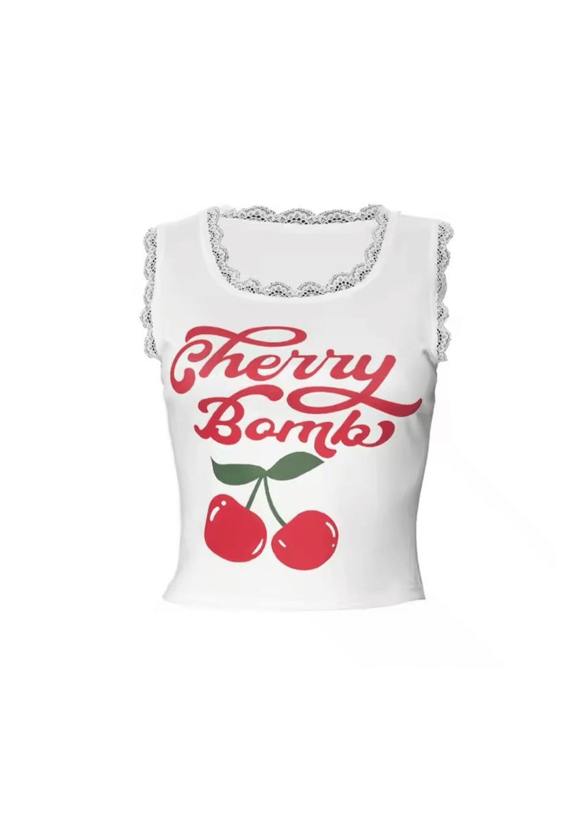 Cherry bomb crop top