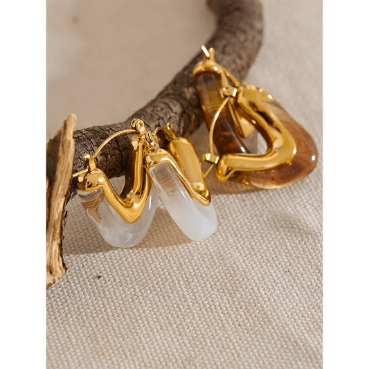 Chevron Hoop Earrings