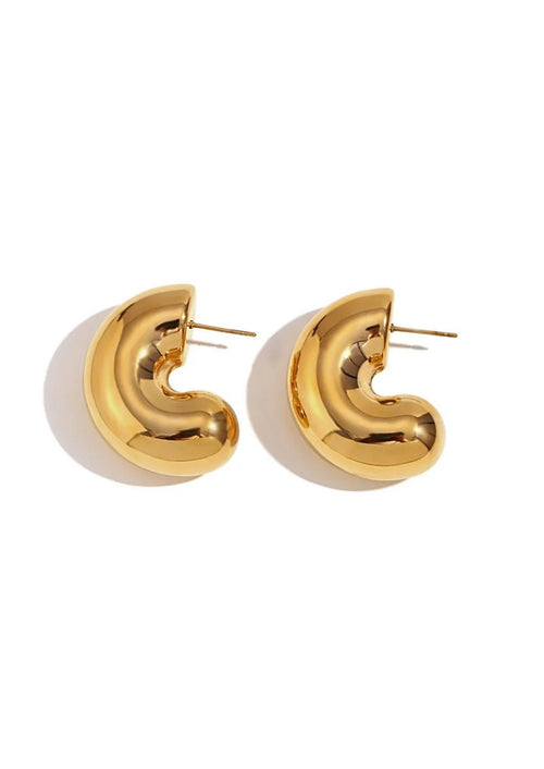 Chunky gold hoops