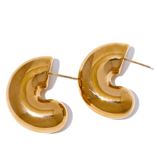 Chunky gold hoops