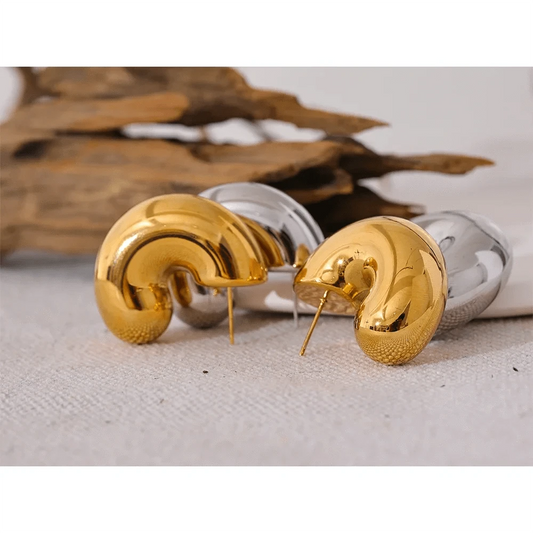 Chunky gold hoops