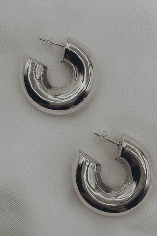 Chunky Hoops Silver