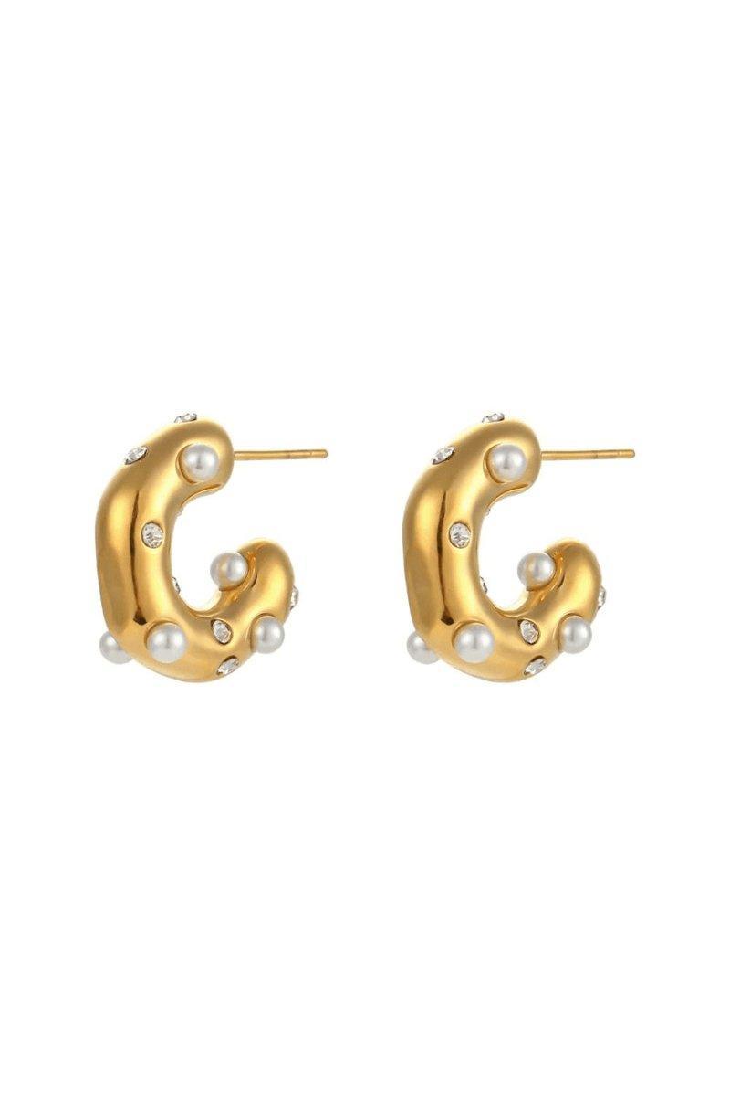 Chunky Stainless Steel Gold Plated Earrings