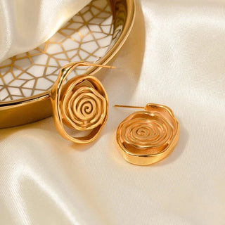 Circles Spiral Earrings