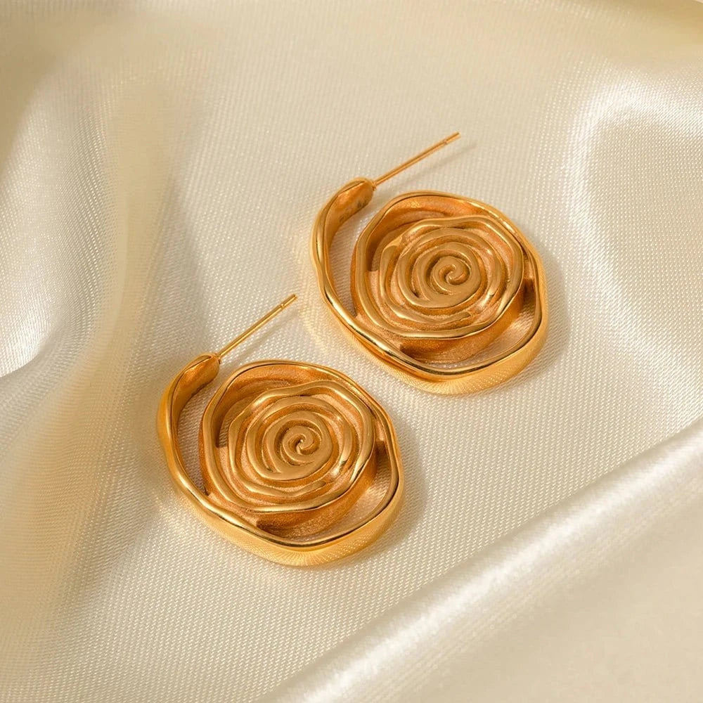 Circles Spiral Earrings