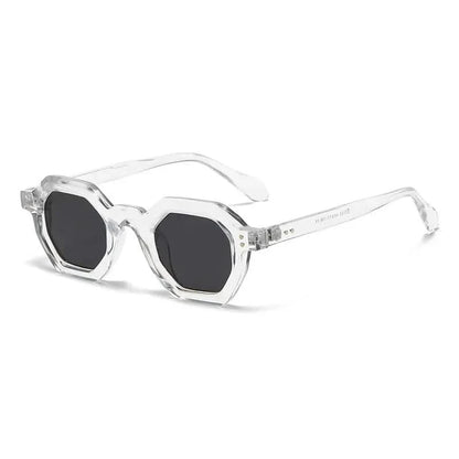 Clear Frame Octagon Sunglasses