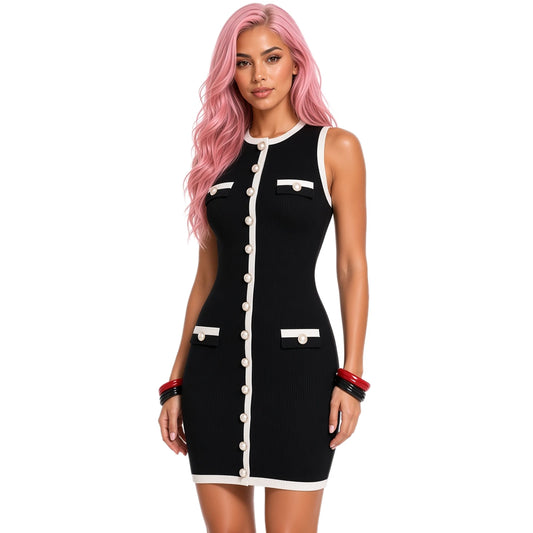 Ribbed Patchwork Set – Casual Trend Classic — close-up