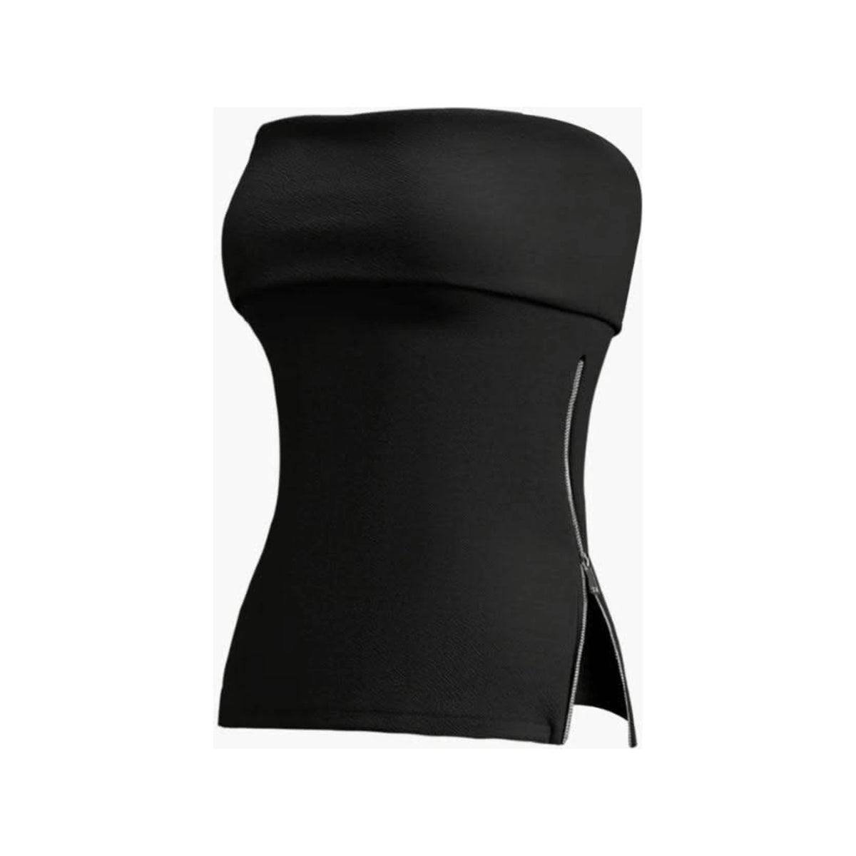 Side Zipper Tube Tops — corrected front ghost image with standard spacing