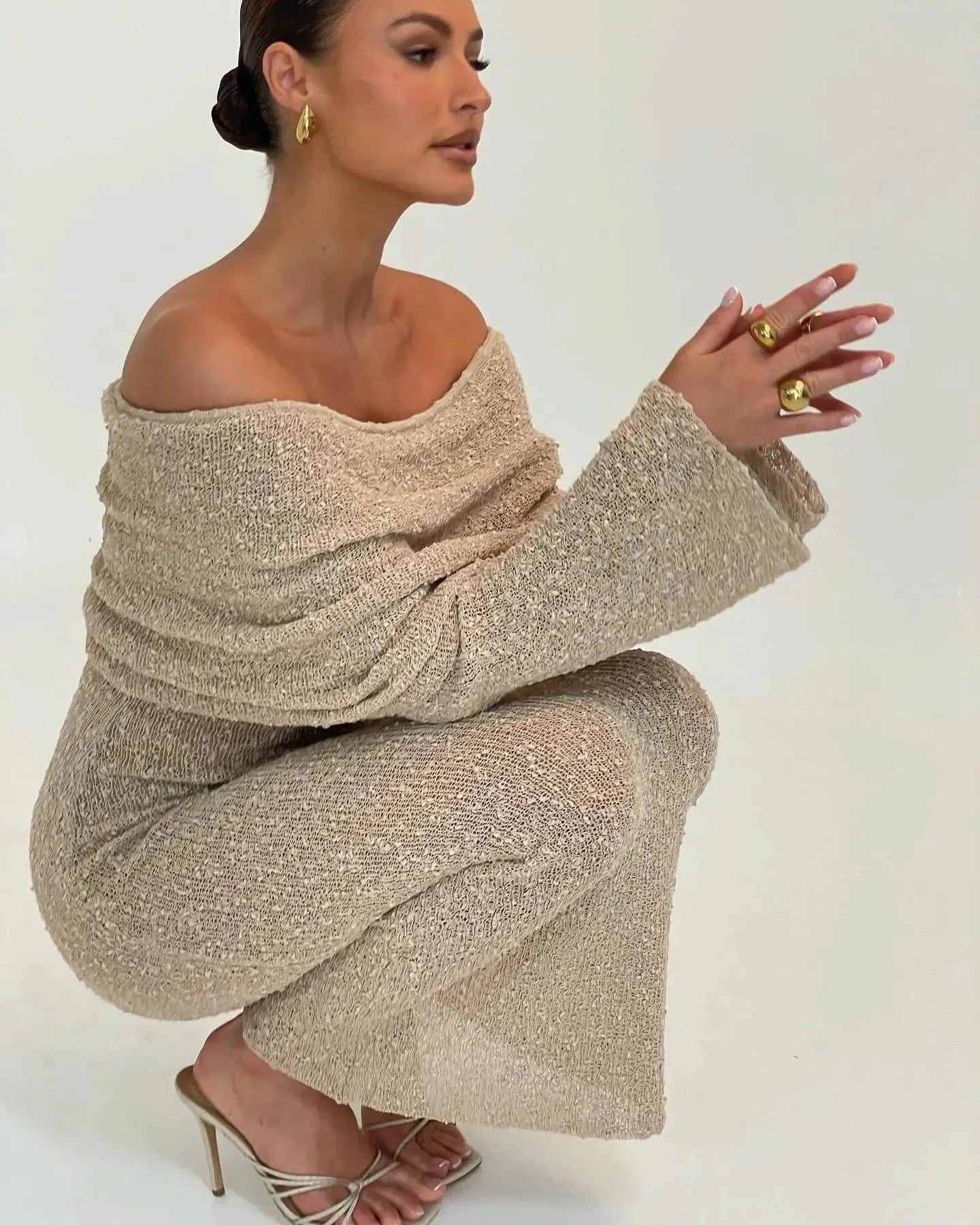 white floral dress off the shoulder Ruffled Off-the-Shoulder Cover-Up Dress
