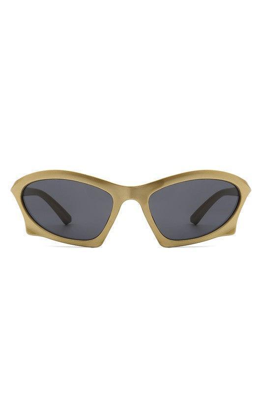 Rectangle Sport Geometric Wrap Around Sunglasses, [product type]