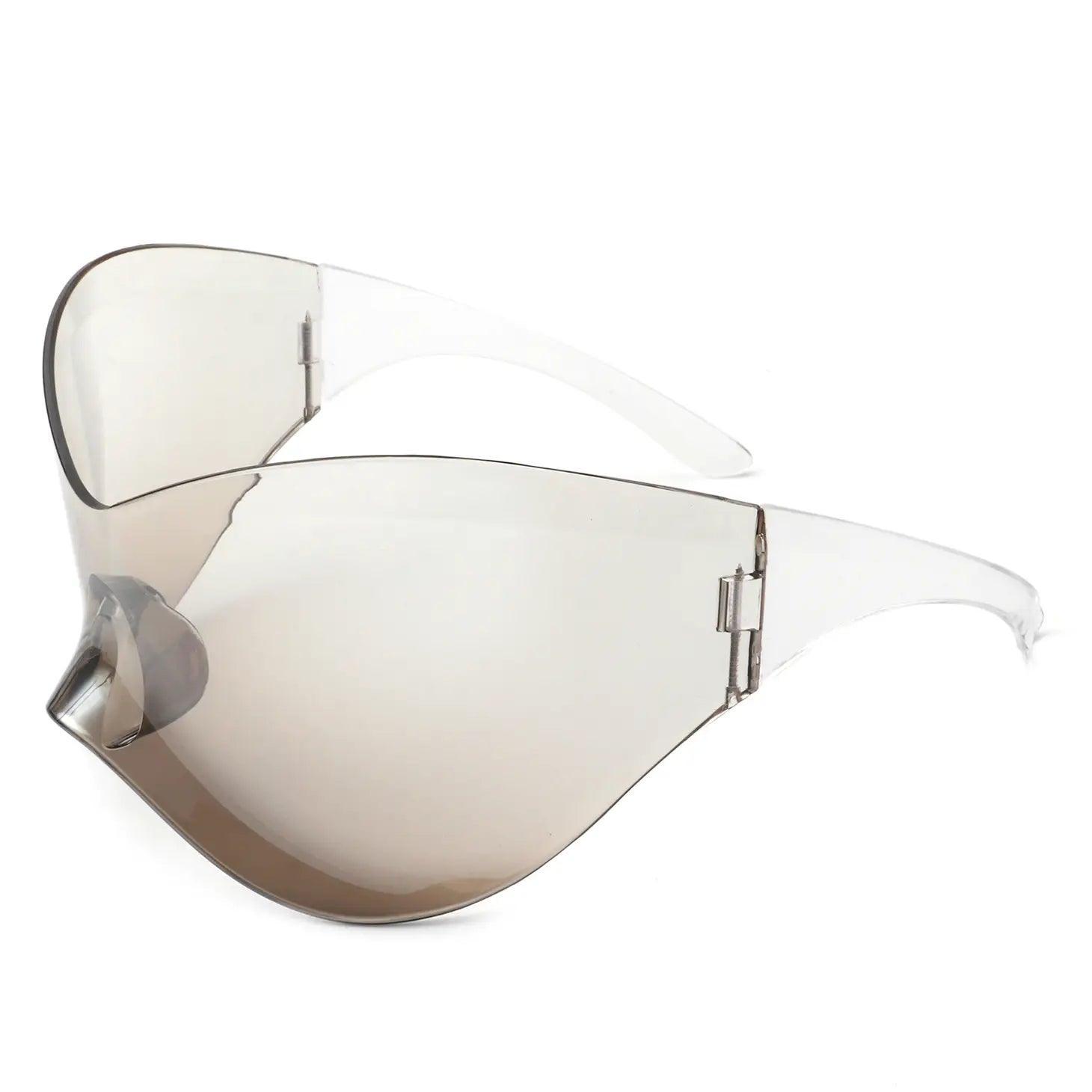 Futuristic Oversized Rimless Sunglasses, [product type]