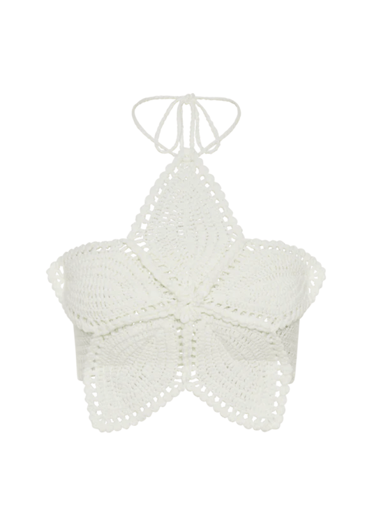 crochet flower halter top