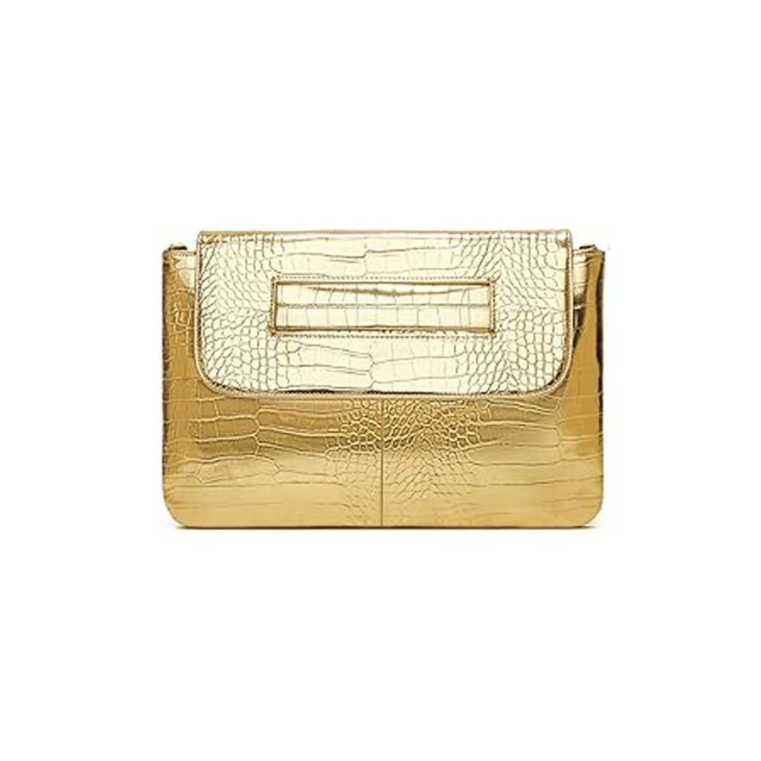 Crocodile pattern PU leather handbag