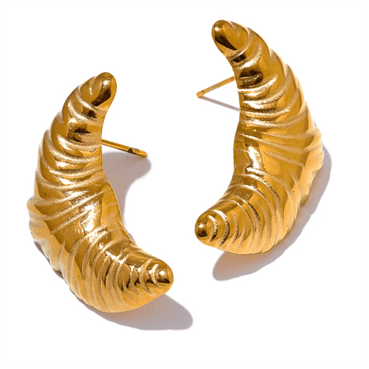 Croissant Earrings Gold