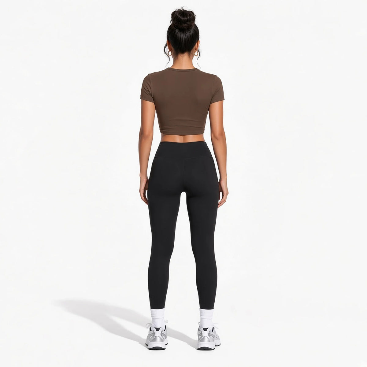 Women’s Performance Crop T-Shirt — coffee back