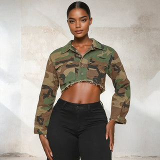 Cropped Camo Jacket