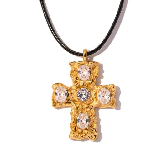 Cross My Heart Rope Necklace