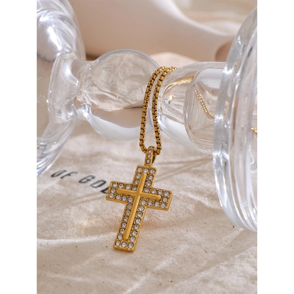 Close - up image of Cross Pendant Necklace