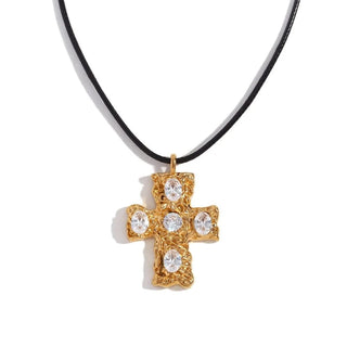 Cross Square Shaped Necklace - Mabel Love Co - Necklaces