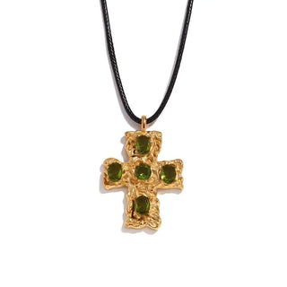 Cross Square Shaped Necklace - Mabel Love Co - Necklaces