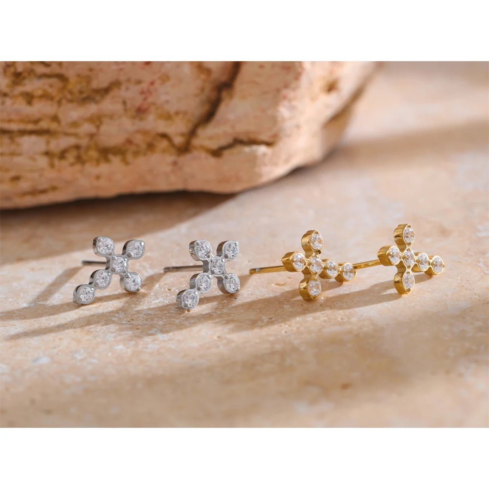 Cross Stud Earrings