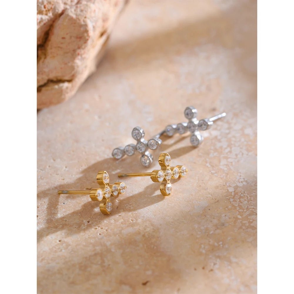 Cross Stud Earrings