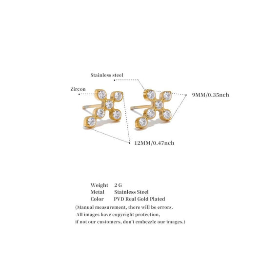 Cross Stud Earrings