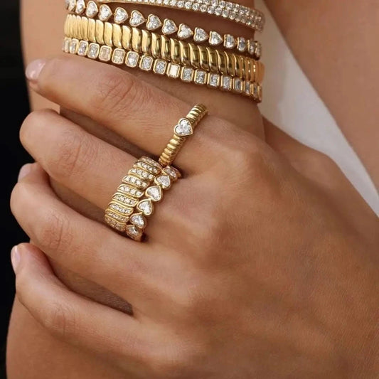 Cubic Zirconia Encrusted Rings 3