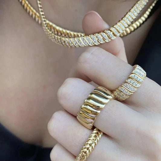 Cubic Zirconia Encrusted Rings 5