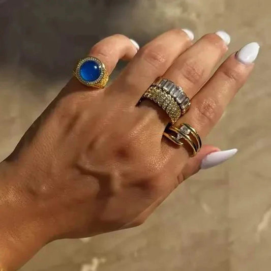 Cubic Zirconia Encrusted Rings 4