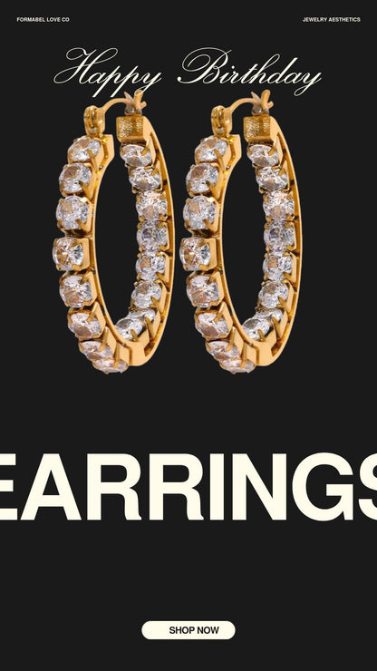 Cubic Zirconia Hoops