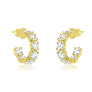 Cubic Zirconia Huggie Earrings