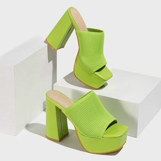 Chunky Open-Toe Heels - additional view 8