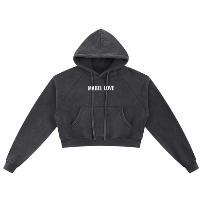 Snow Washed Cropped Hoodie