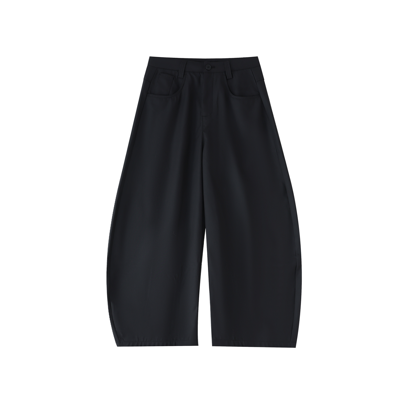 black loose dress pants Men's Black Loose Fit Dress Pants