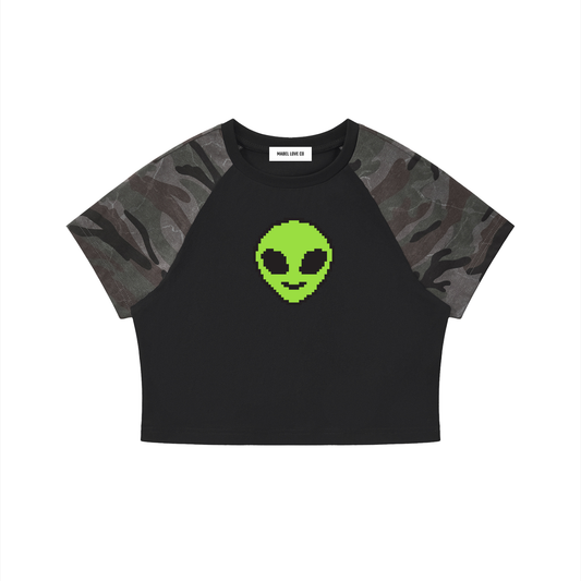 Aliens Camo Crop T-Shirt
