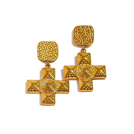 Trendy Cross Earrings