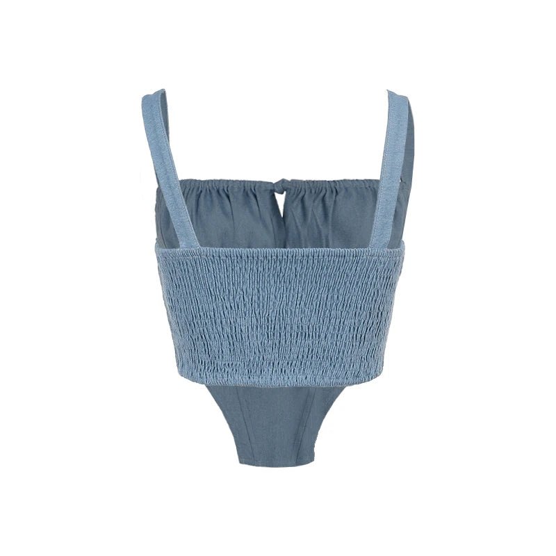 Denim Bustier Bodysuit