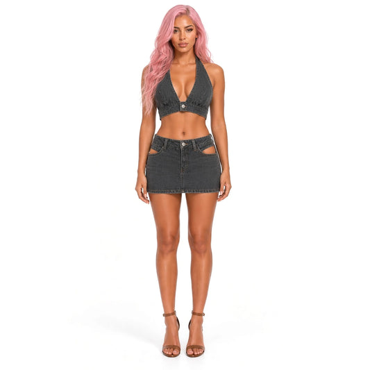 SKINS DENIM SET — front