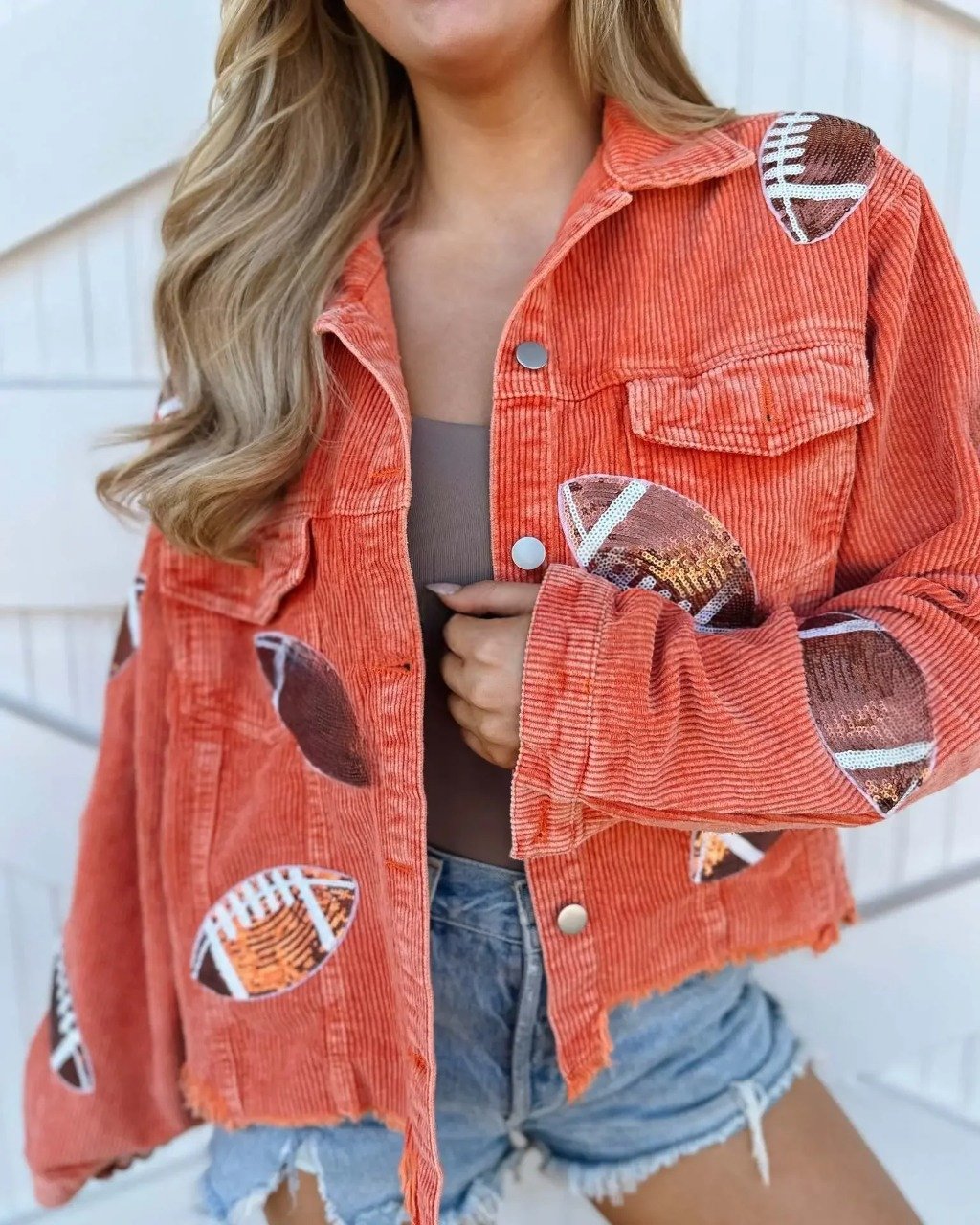 Orange_Corduroy_Football_Patched_Jacket