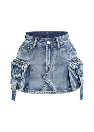 Denim mini skirt