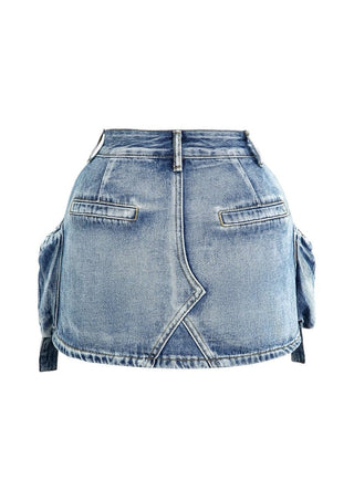 Denim mini skirt