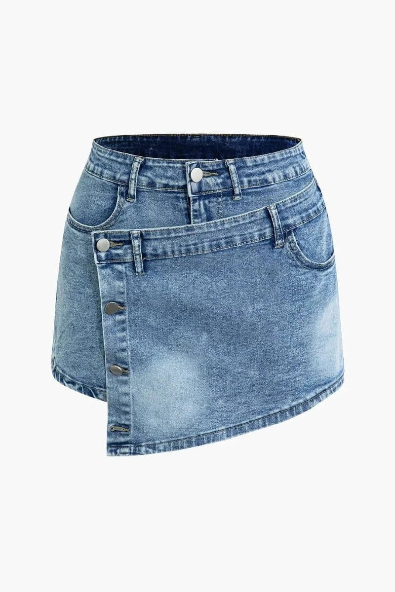 Denim mini Skort