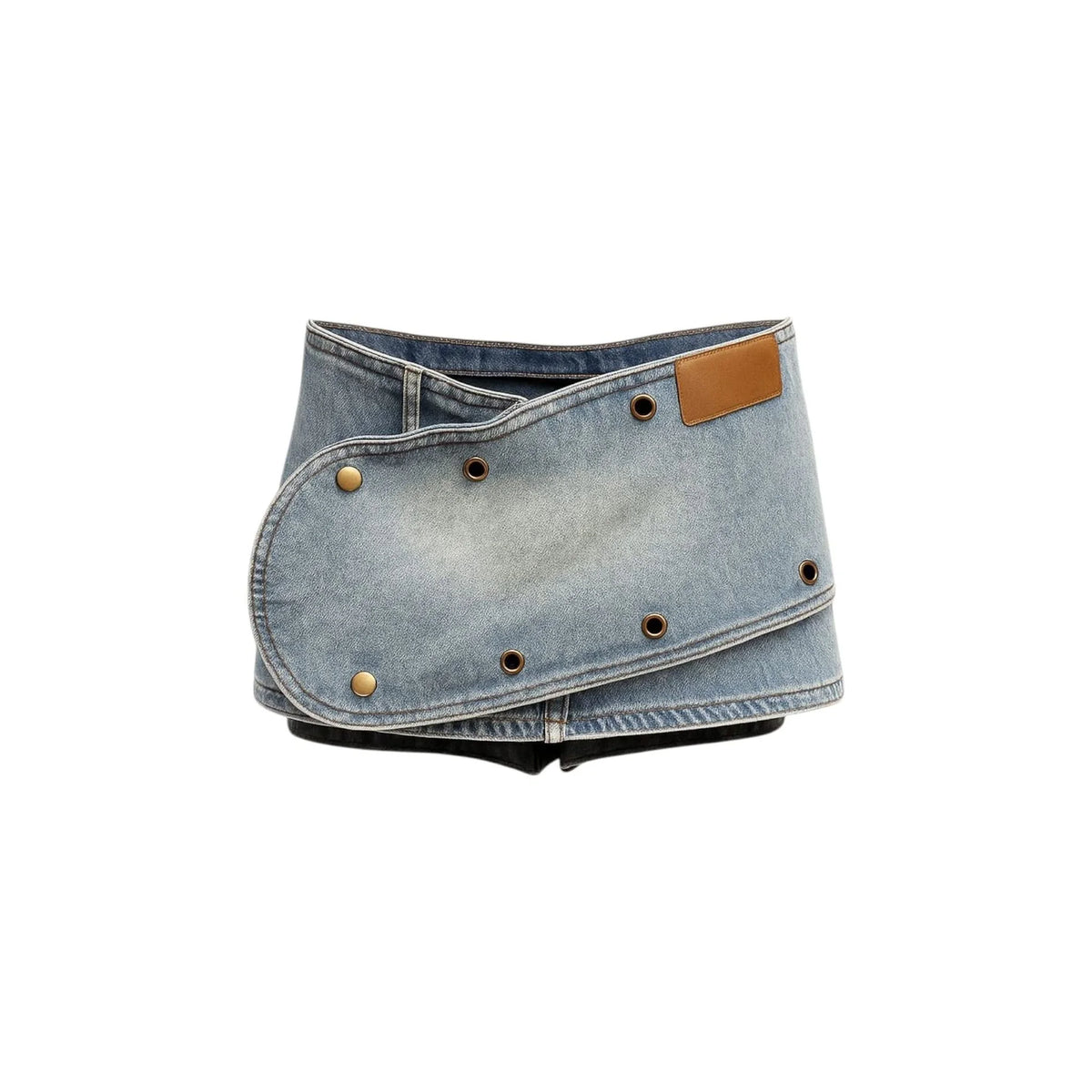Denim Skirt Multi Buttons — front