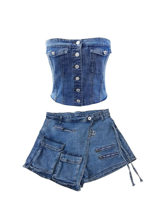 Denim Tube and Skort