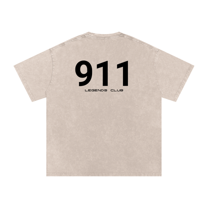 Snow Washed Oversized Cotton T-Shirt