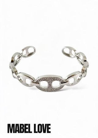 Diamond Chain Detail Cuff - Mabel Love Co - Bracelets