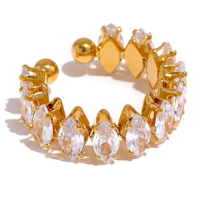 Diamond with Gold - Plated Ring