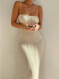 Knitted Maxi Dress Bodycon, 